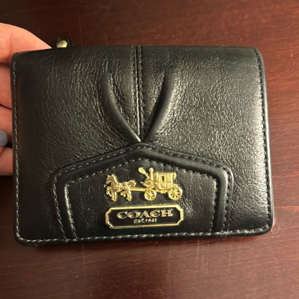 Small black Coach wallet